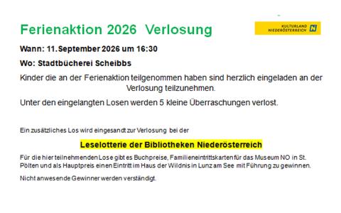 Verlosung Ferienspiel